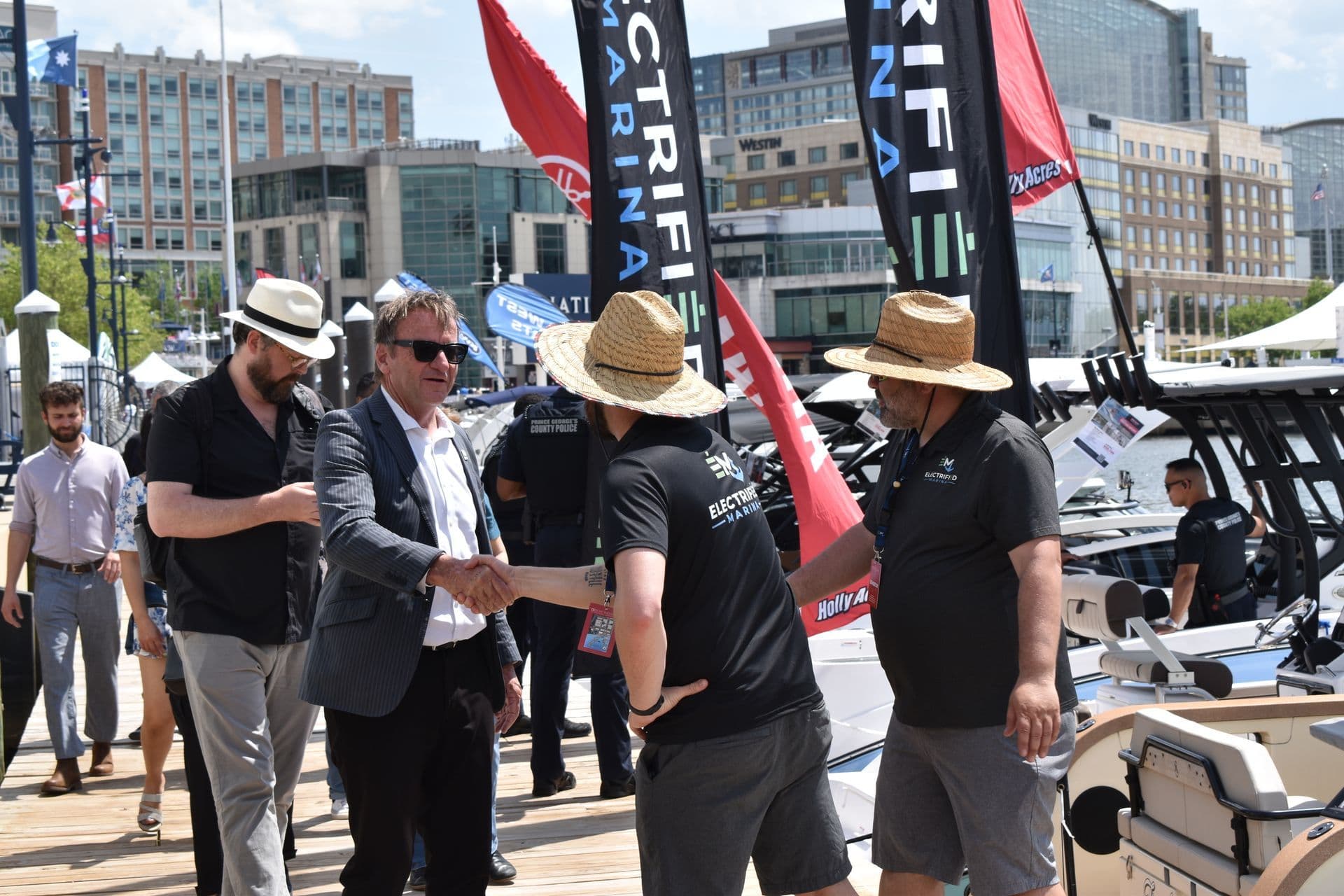 Team networking at DC Boat Show