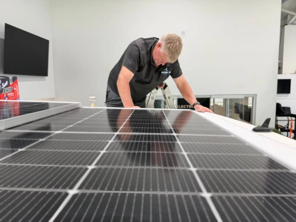 Preparing solar panels for installation